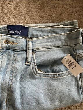 GAP Light Blue High-Rise Wide-Leg Jeans
